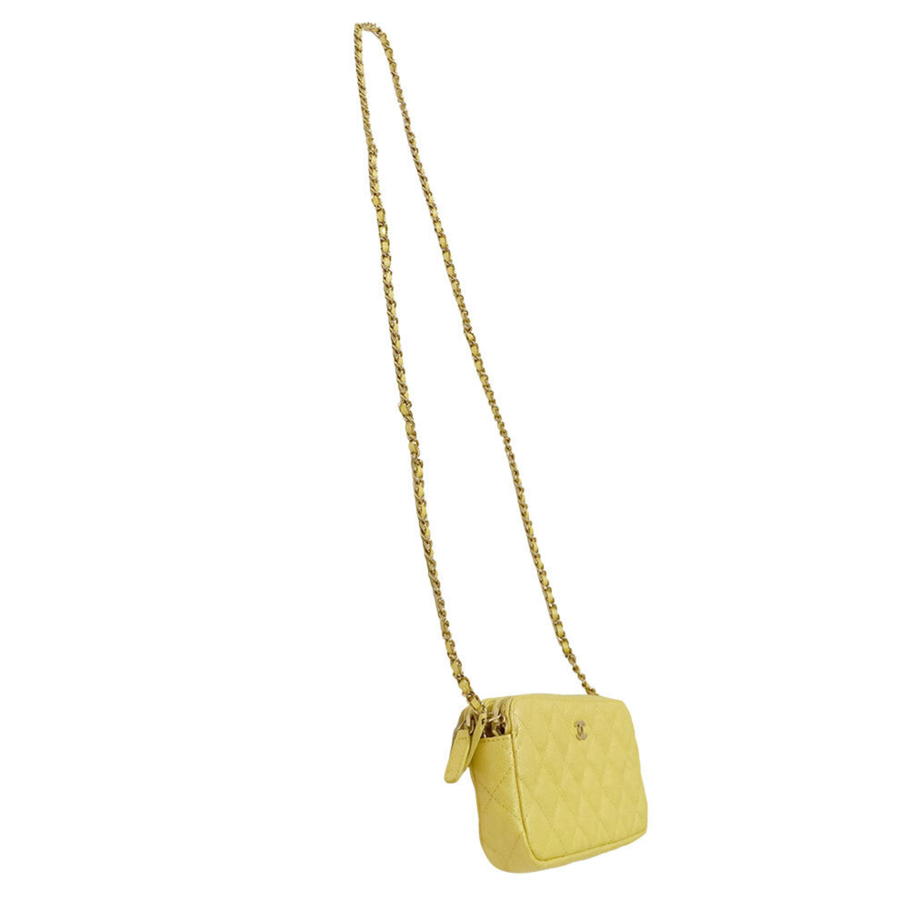 CHANEL Yellow Caviar Leather Wallet - Picture 4 of 12